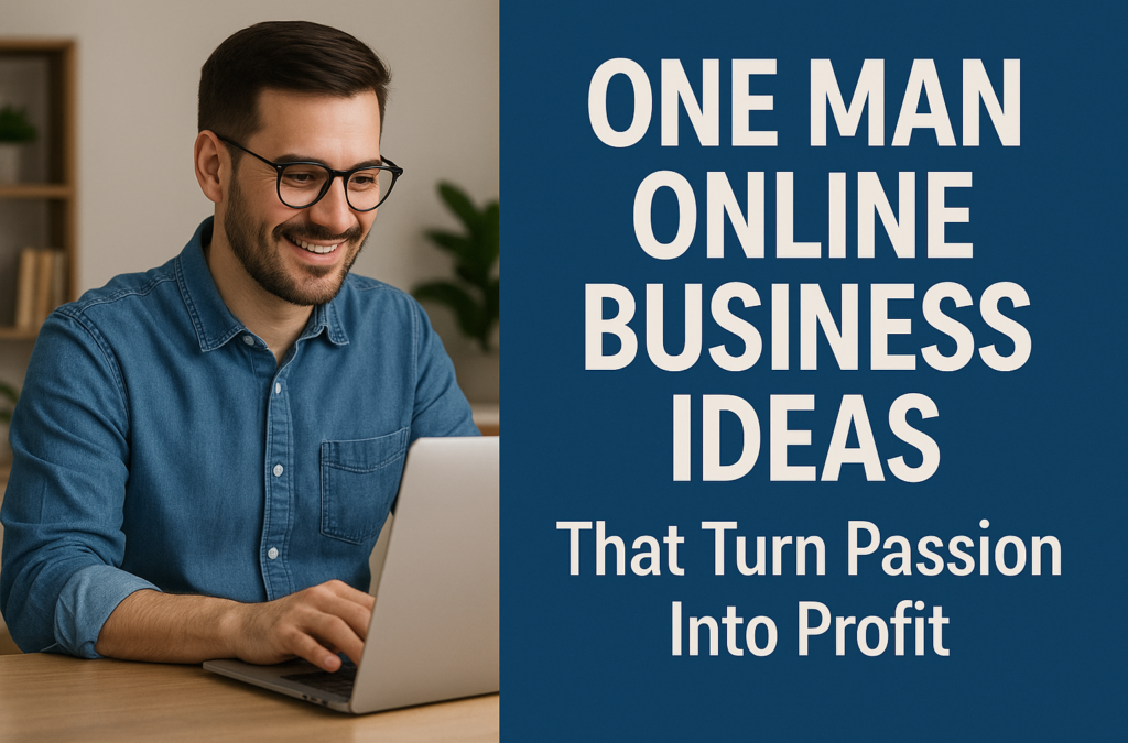 One man exploring online business ideas to transform passion into profit with digital entrepreneurship strategies.