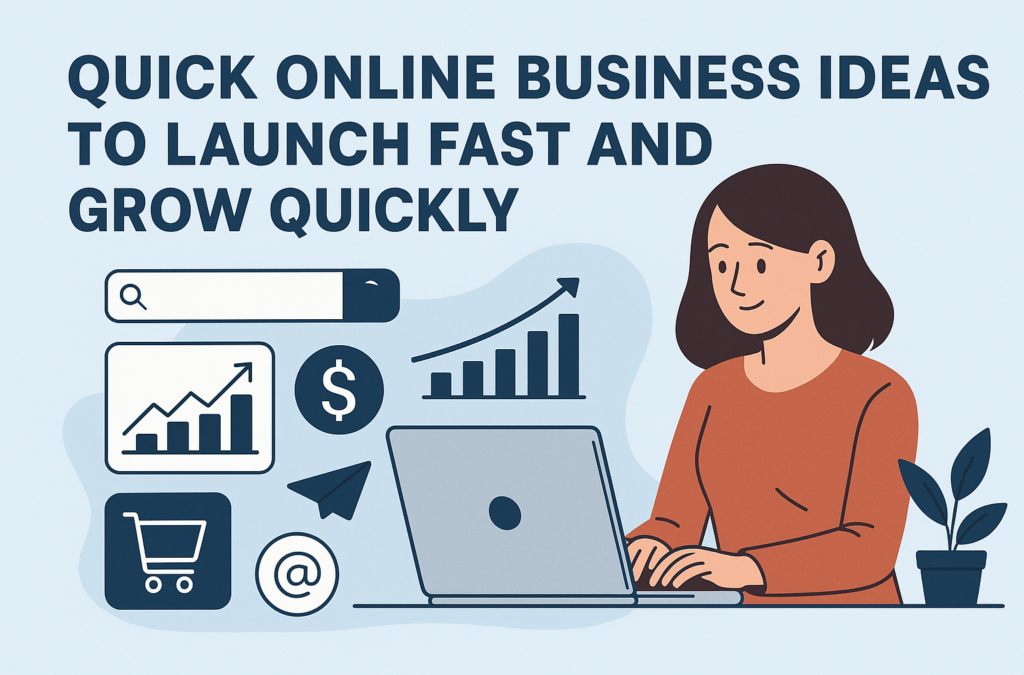 Quick online business ideas for fast launch and rapid growth strategies.