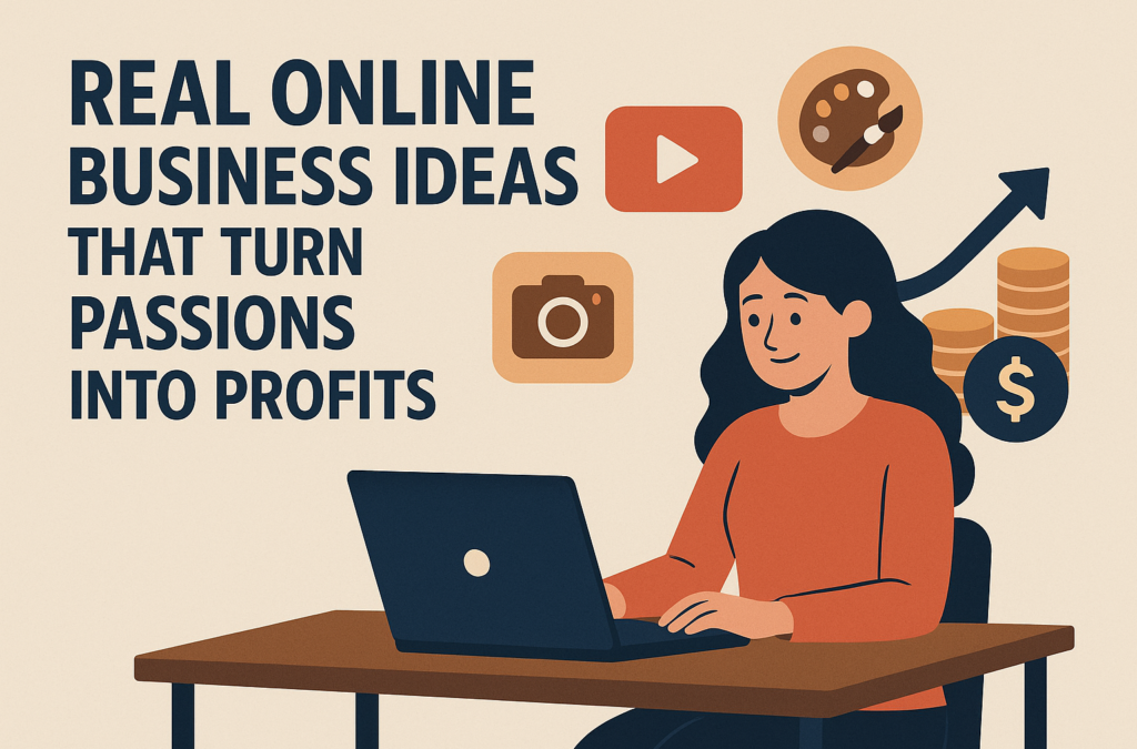 Real online business ideas to transform passions into profits for aspiring entrepreneurs.