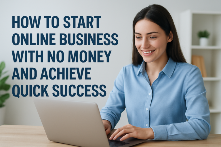 how to start online business with no money