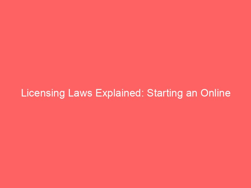 Licensing Laws Explained: Starting an Online Business Without a Permit
