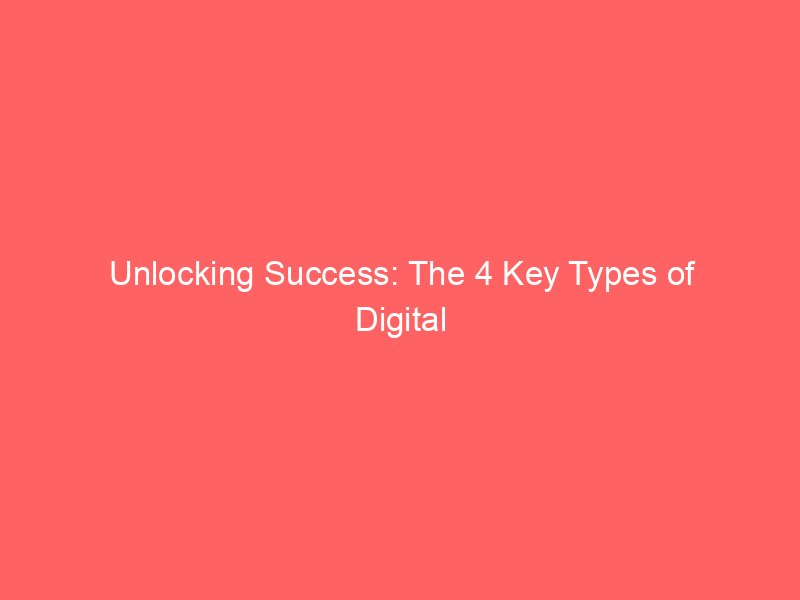 Unlocking Success: The 4 Key Types of Digital Marketing Explained