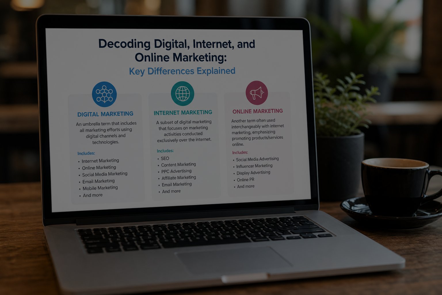 Decoding Digital, Internet, and Online Marketing: Key Differences Explained